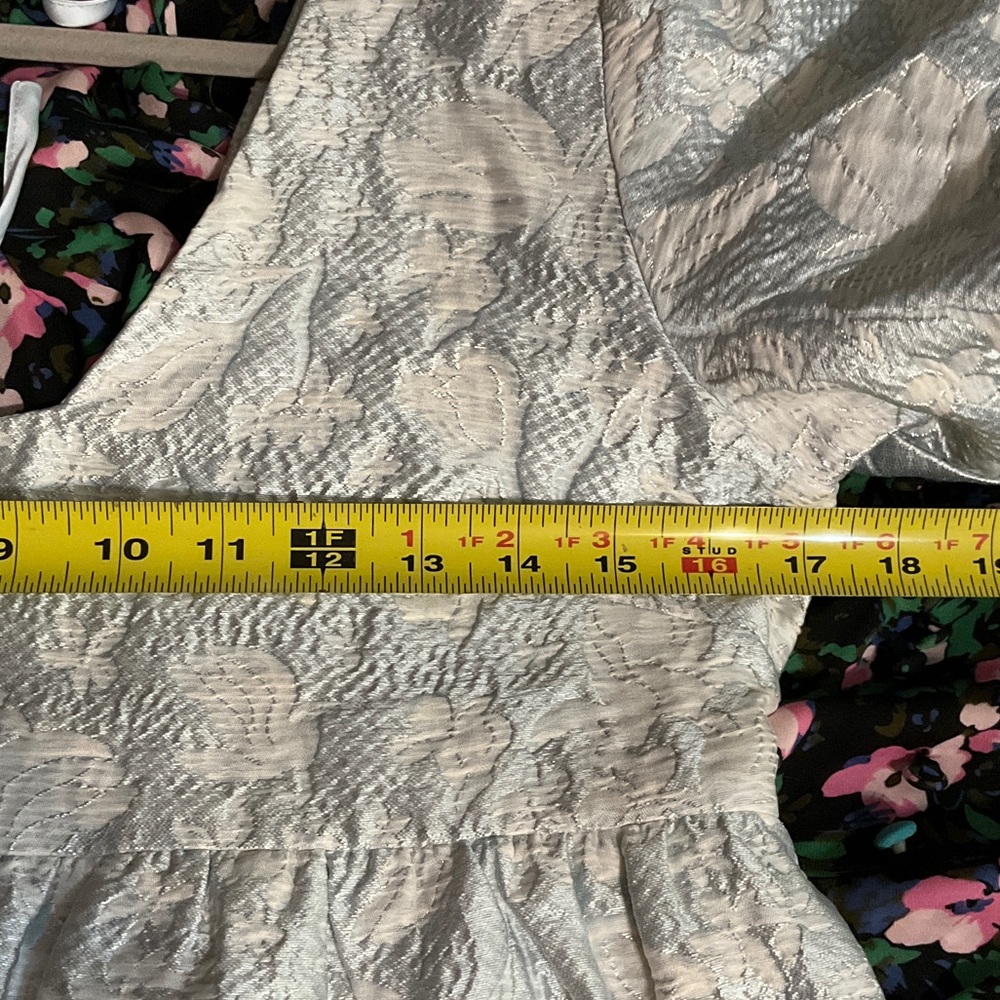 Light Blue Floral Puff-Sleeve Tiered Dress - Picture 14 of 14